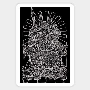 Viking God Odin - metal Sticker